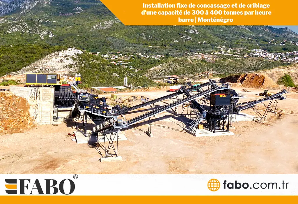 Installation Fixe De Concassage Et De Criblage D'une Capacité De 300 À 400 Tonnes-Par-Heure
