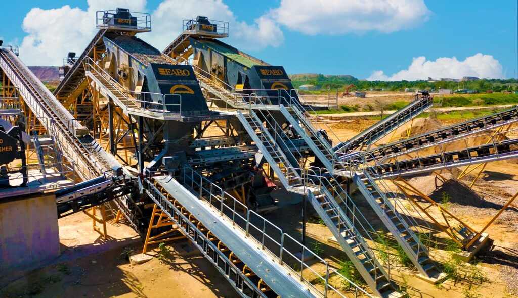 stationary crushing screening plant