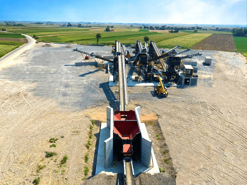 stationary crushing screening plant