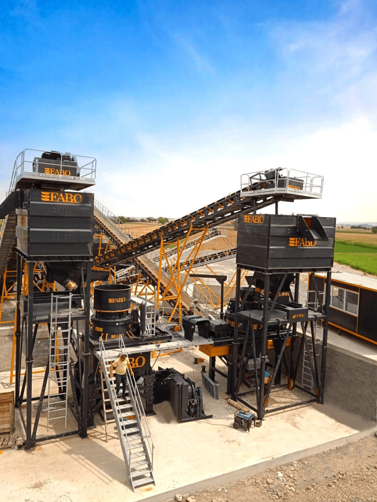 stationary crushing screening plant