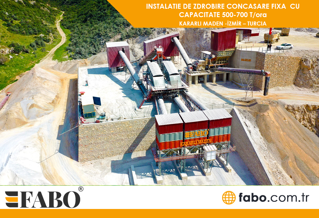 INSTALATIE DE ZDROBIRE CONCASARE FIXA CU CAPACITATE