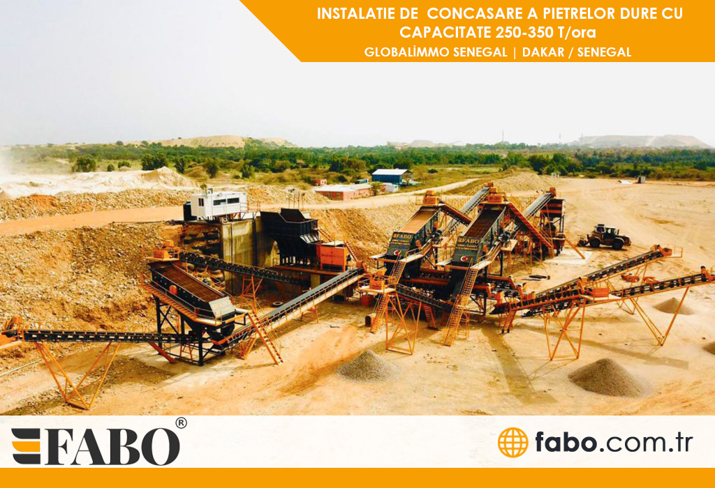 INSTALATIE DE CONCASARE A PIETRELOR DURE CU CAPACITATE