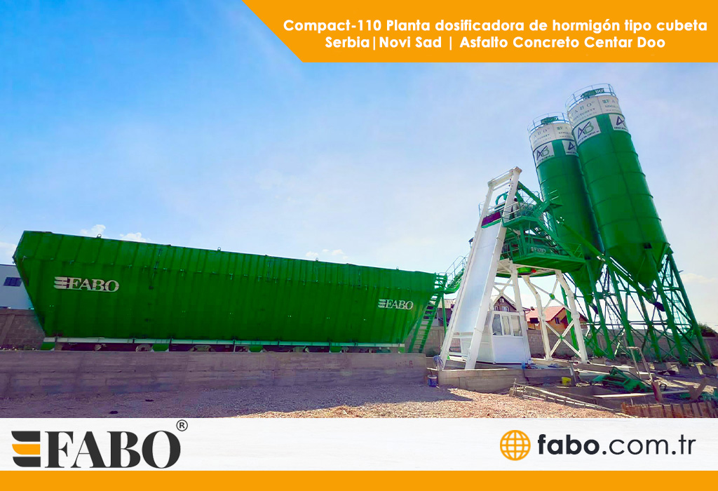 Planta dosificadora de hormigón tipo cubeta