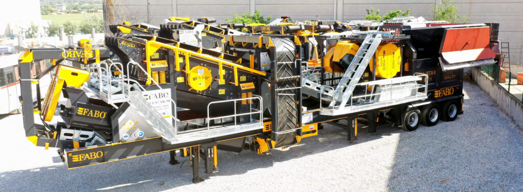 mobile crushing screening washing plant