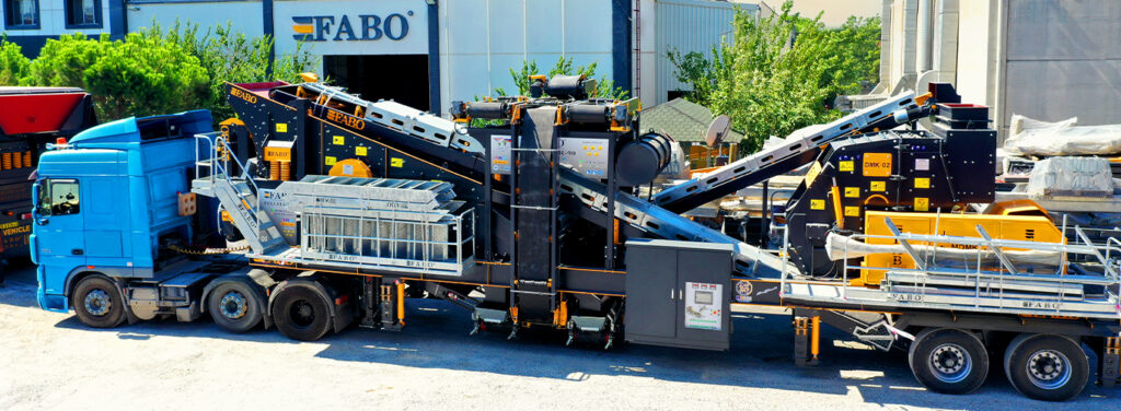 mobile crushing screening washing plant