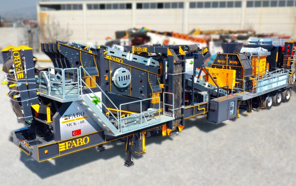 mobile hard stone crushing screening plant