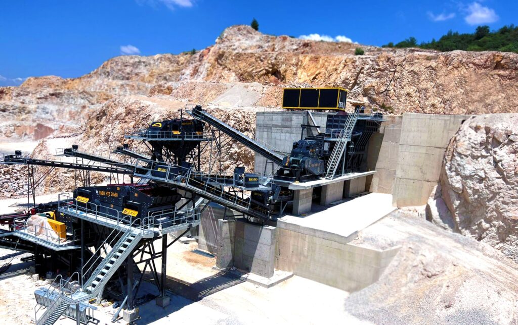 stationary crushing screening plant