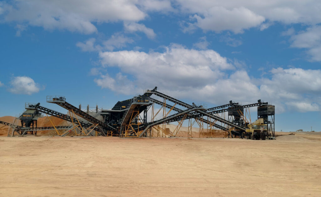 stationary crushing screening plant