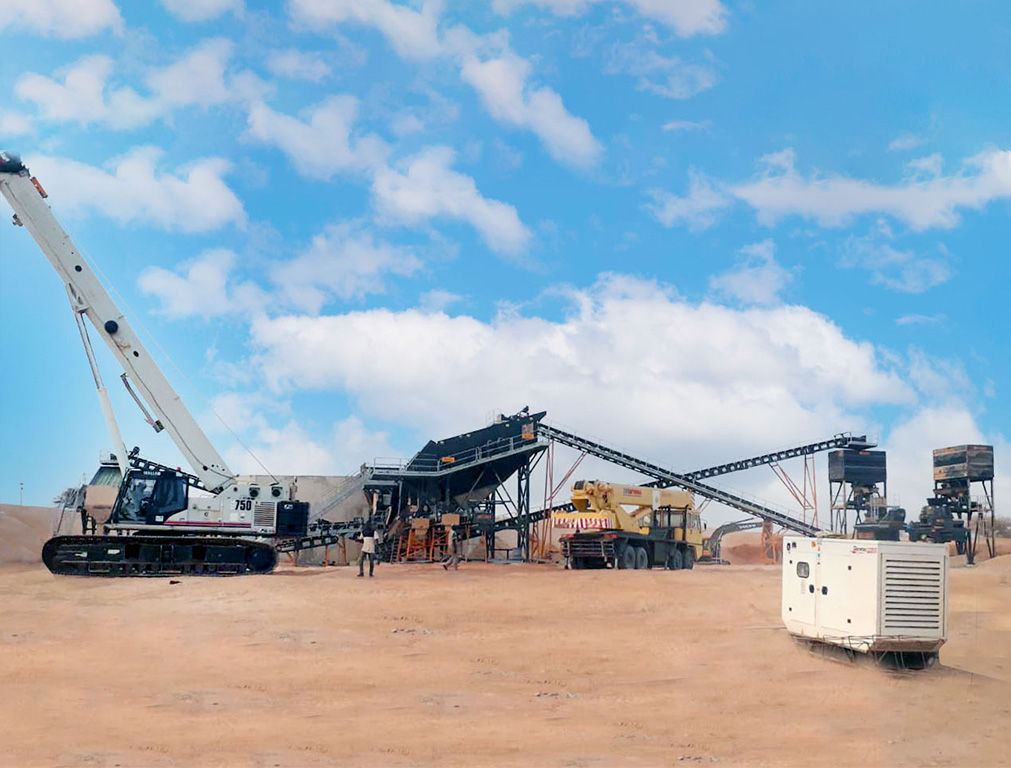 stationary crushing screening plant