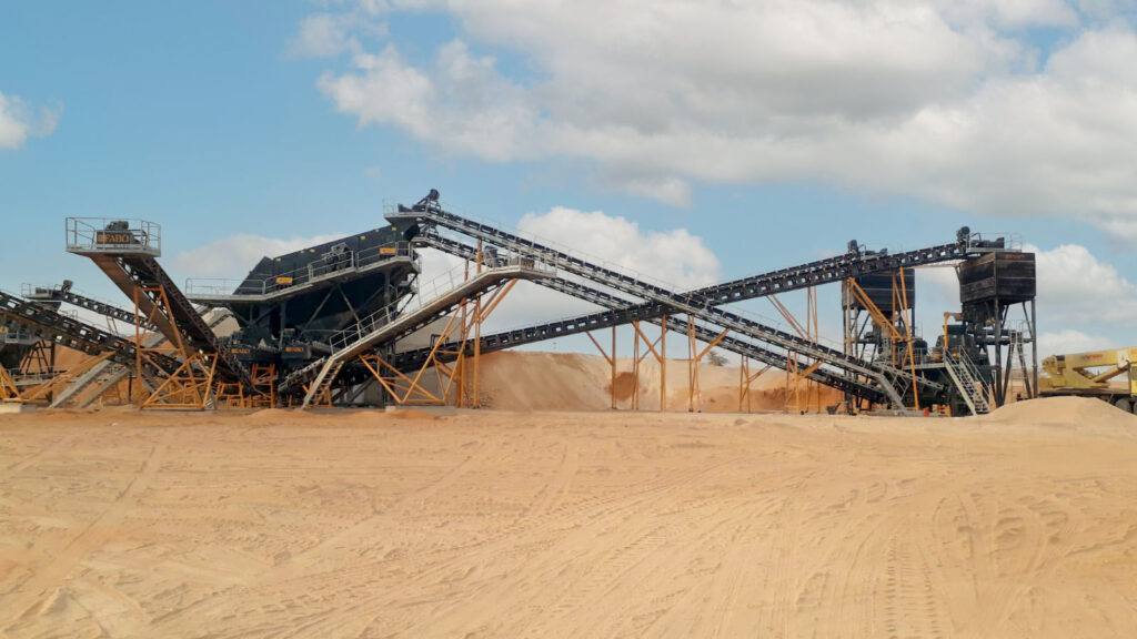 stationary crushing screening plant
