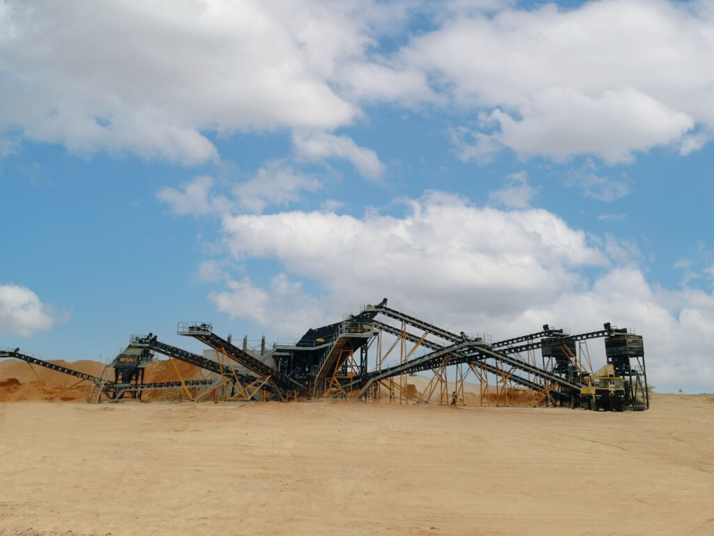 stationary crushing screening plant