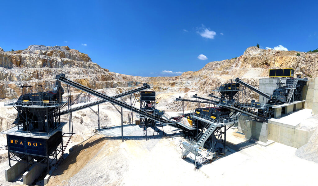stationary crushing screening plant