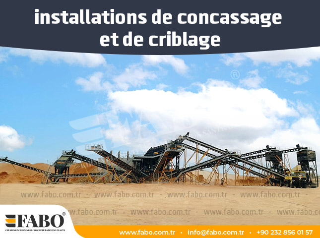 installations de concassage et de criblage