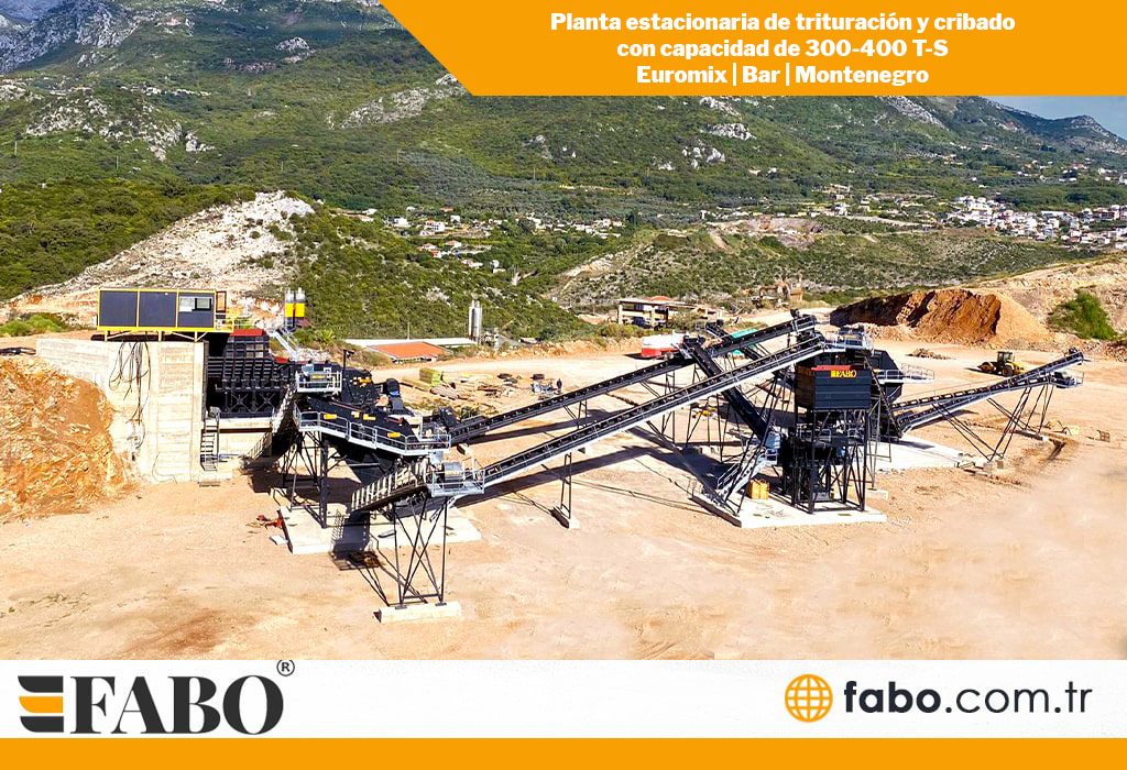 Planta estacionaria de trituración y cribado con
