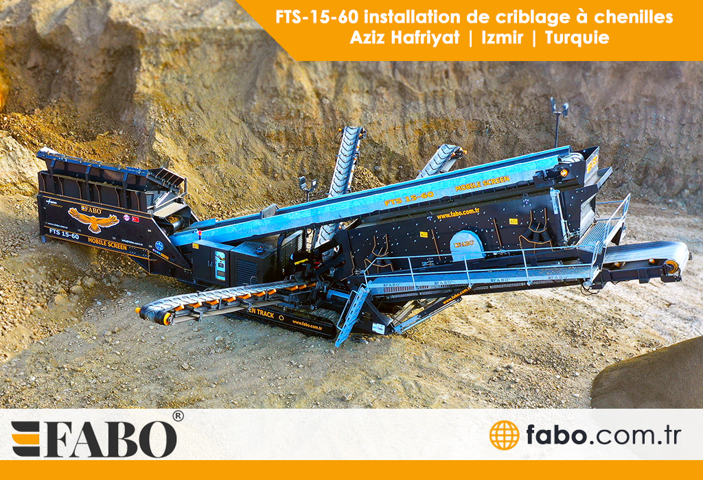 installation de criblage à chenilles